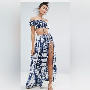 ASOS co-ord tie dye beach cover up